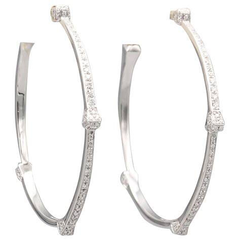 gucci white gold hoop earrings